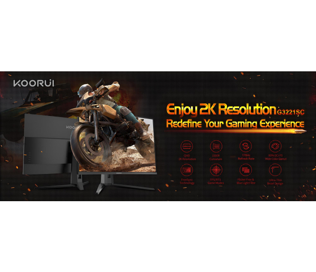 KOORUI G3221SC VA Curved 170 Hz 1ms - 1365784 - zdjęcie 9